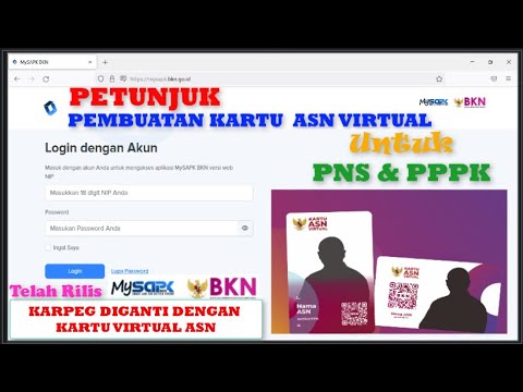 Cara Upload Foto dan Cetak Kartu Virtual ASN PNS dan PPPK di Aplikasi MySAPK