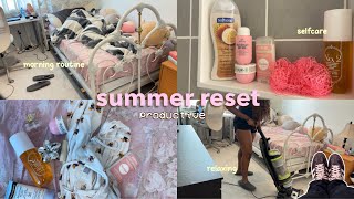 ˚⋆𓇼 summer RESET vlog 🌺🐚cleaning, morning routine, tutoring, self care