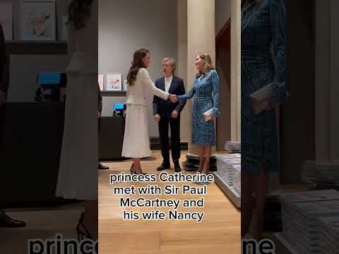 princess Catherine met with Sir Paul McCartney and his wife Nancy at national portrait gallery