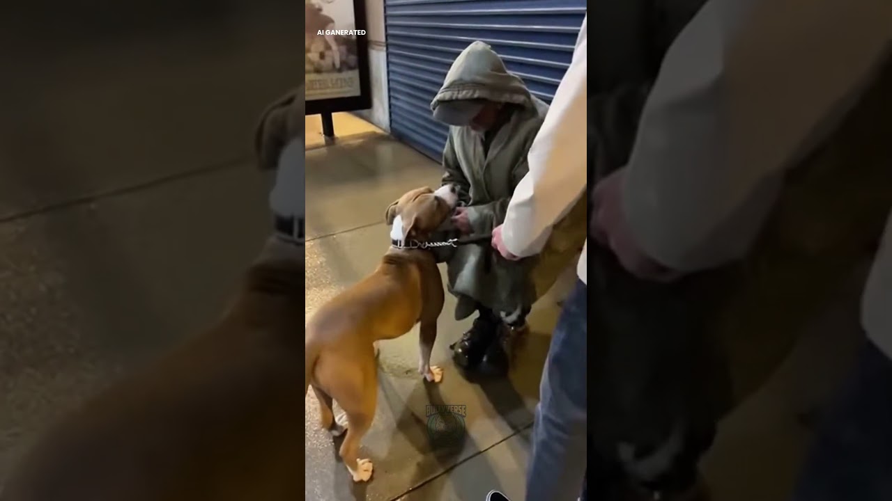 Собака остановилась, а затем побежала к человеку, который потерял всё 