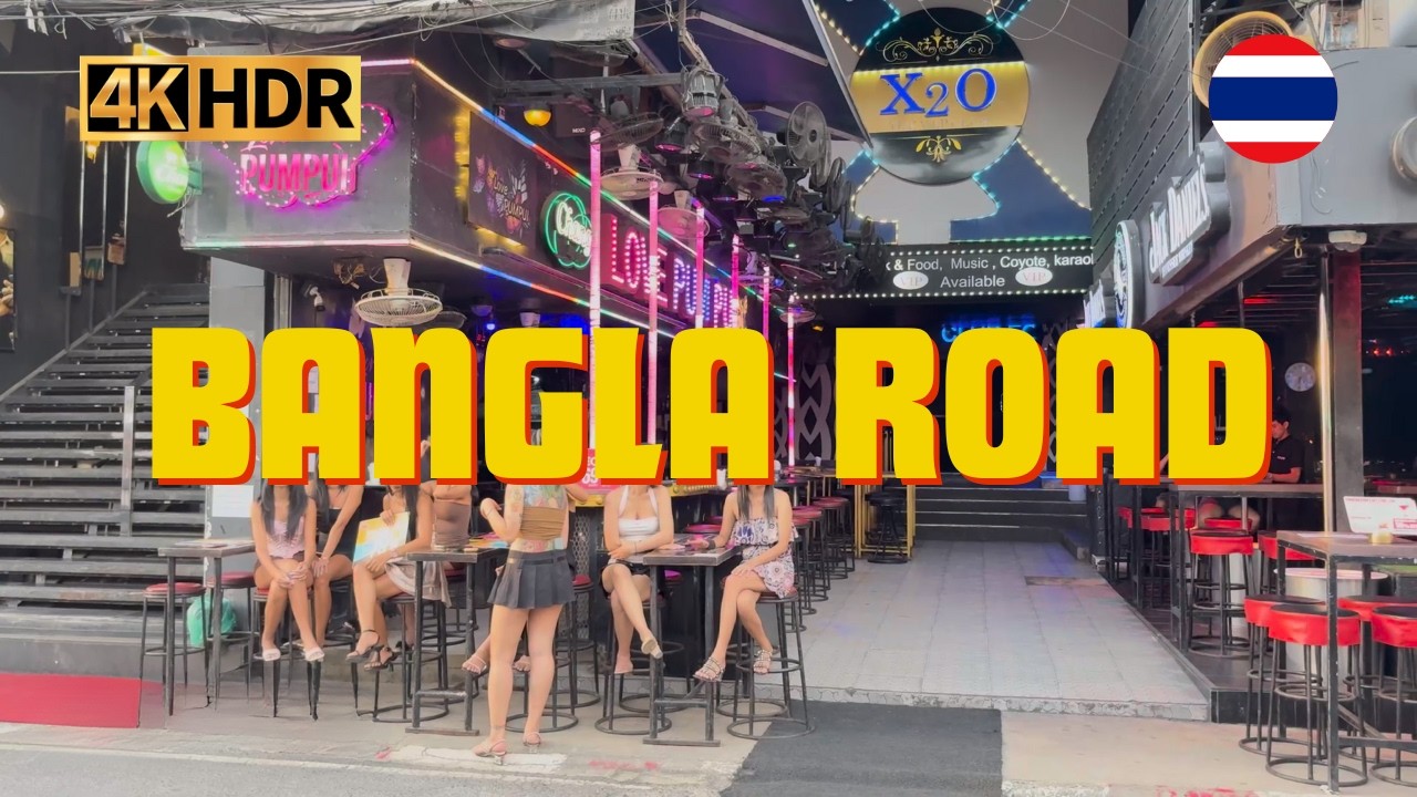 [4K HDR] 🇹🇭 PHUKET, BANGLA ROAD WALKING ( + Awesome Sunset)