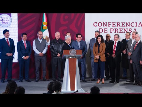 Salario mínimo aumentará 20 por ciento en 2023. Conferencia presidente AMLO