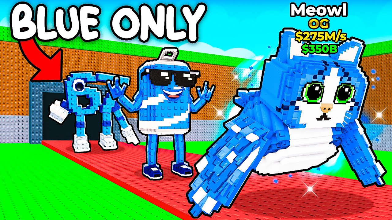 $0 To $1 Trillion Using BLUE ONLY Brainrots!