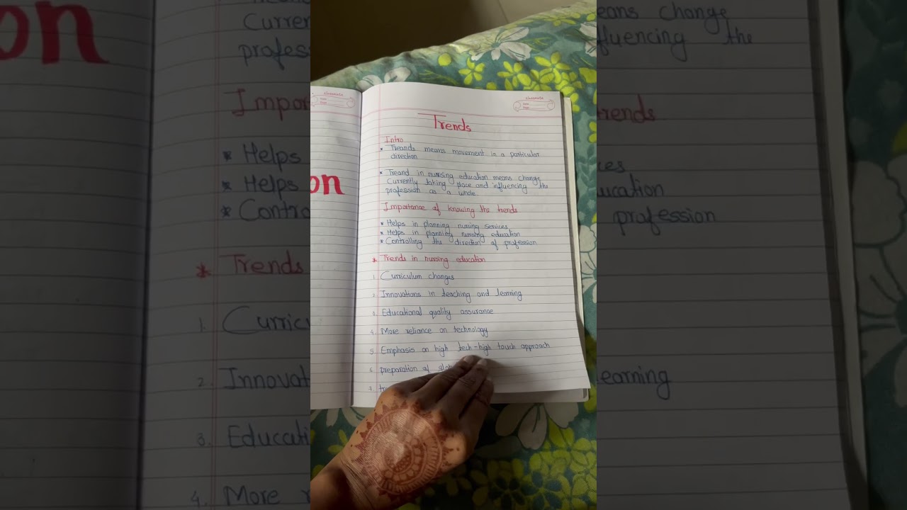 Nursing trends… nursing foundation.. nursing notes