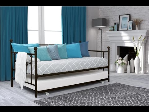 DHP Manila Metal Full Size Daybed and Twin Size Trundle Bronze