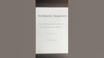 Arithmetic Sequences - Common Differences #arithmeticsequence #commondifference