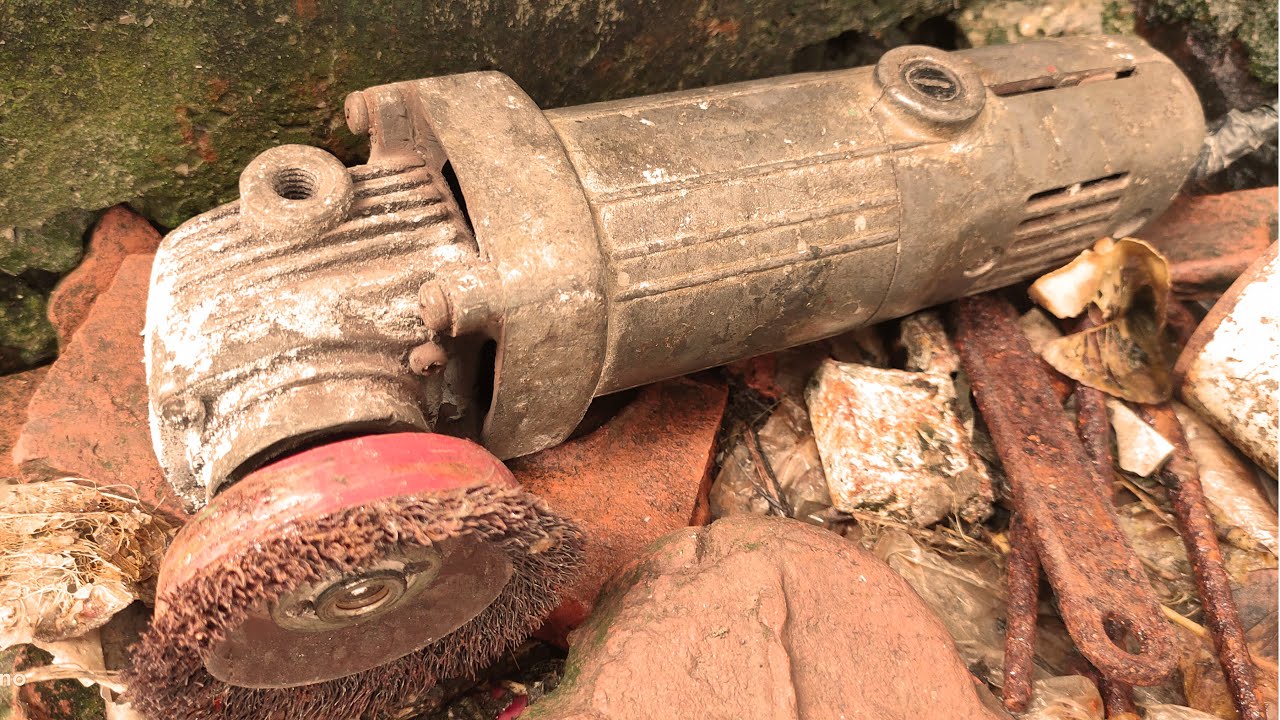 HITACHI antique grinding machine restoration - hitachi angle grinder restoration