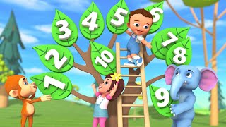 Learning Numbers For Toddlers With Little Baby Boy And Girl Fun Play Wooden Tree Puzzle Toy Set Edu