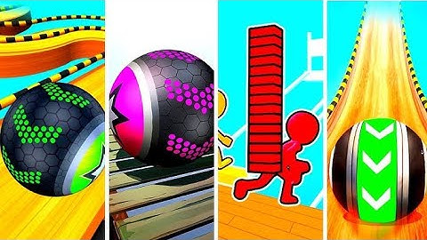 Satisfying Games: Going Ball | Rollance | Stack Colors | Fly Ball - Gaming @LittleMoviesGamesFun
