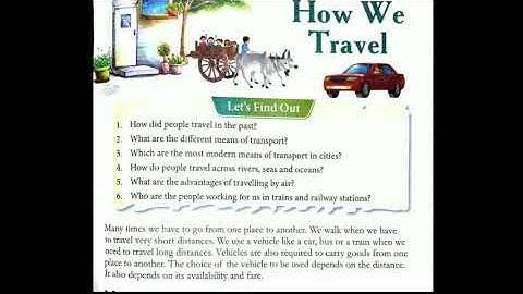 Class III | Sub EVS | Chapter 17 How We Travel| Renu Kherajani