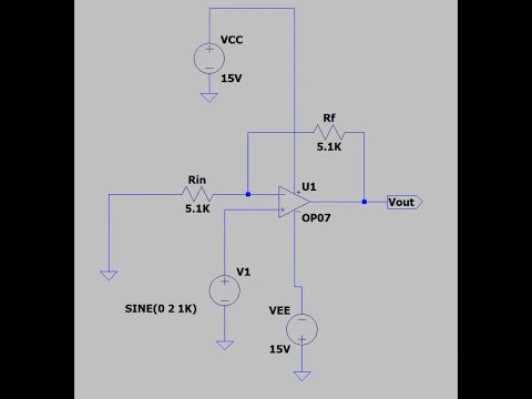Non Inverting Op Amp Menggunakan LTSpice - YouTube