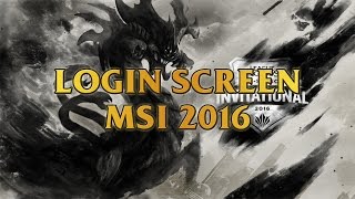 MSI 2016 Login Screen