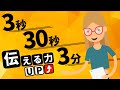 【話し方講座】あなたの伝える力を高める「3秒」「30秒」「3分」トレーニング