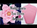 COMO HACER MOLDES PARA FLORES DE PAPEL CARTULINA/FACILES 🌸🌻🌼