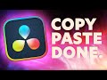 How to copy  paste transform effects  davinci resolve 185 tutorial