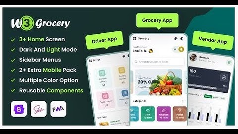 W3Grocery  Pre Build Mobile App Template  Bootstrap 5 + PWA @1000theme