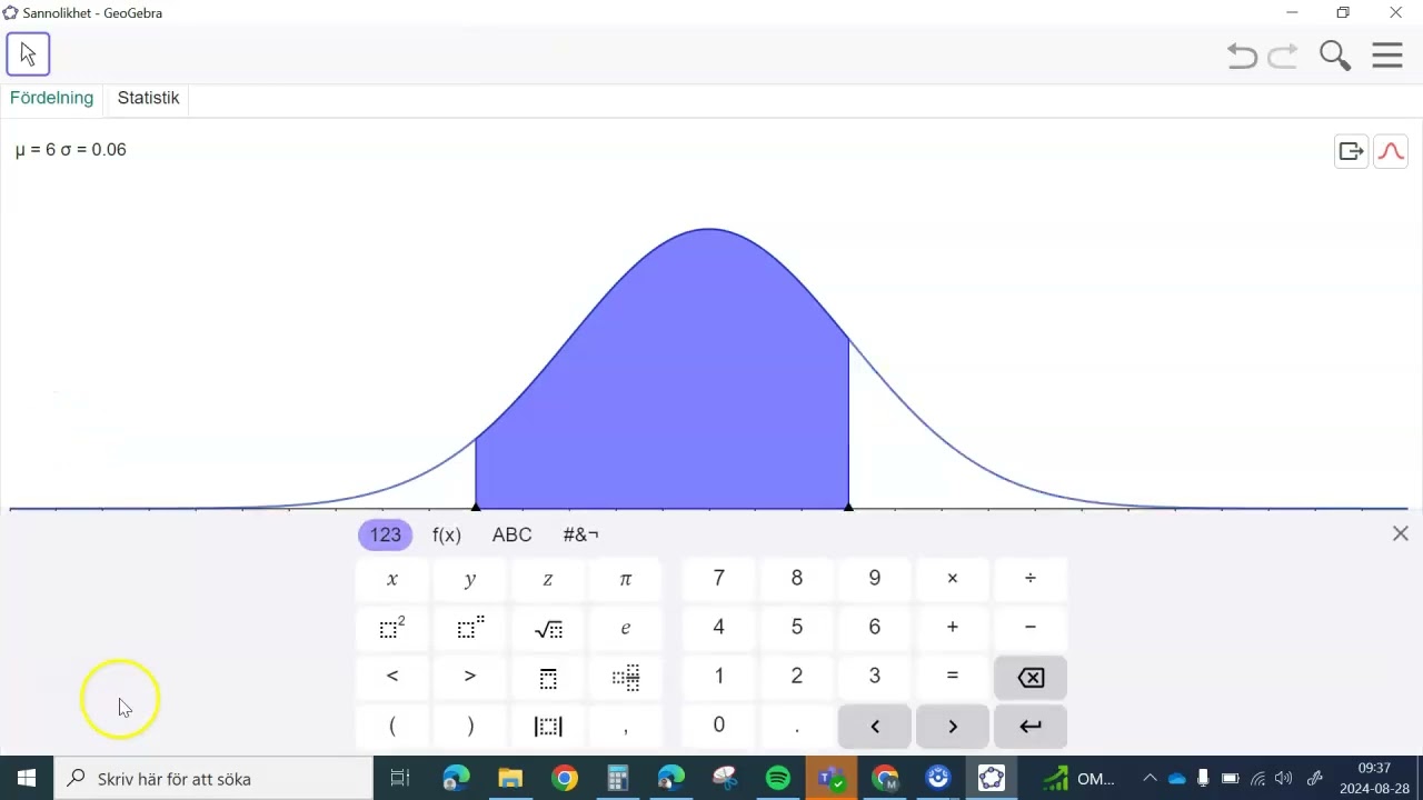 Normalfördelning geogebra