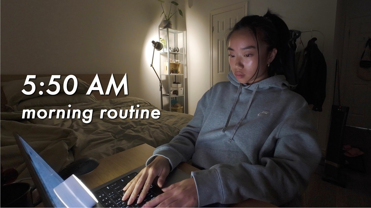 5:50am morning routine (from a night-owl student)☀️🌙