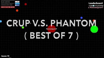 1v1 Battle With CrupAgar | INSTANT MERGING PRIVATE SERVER | Grave Agario