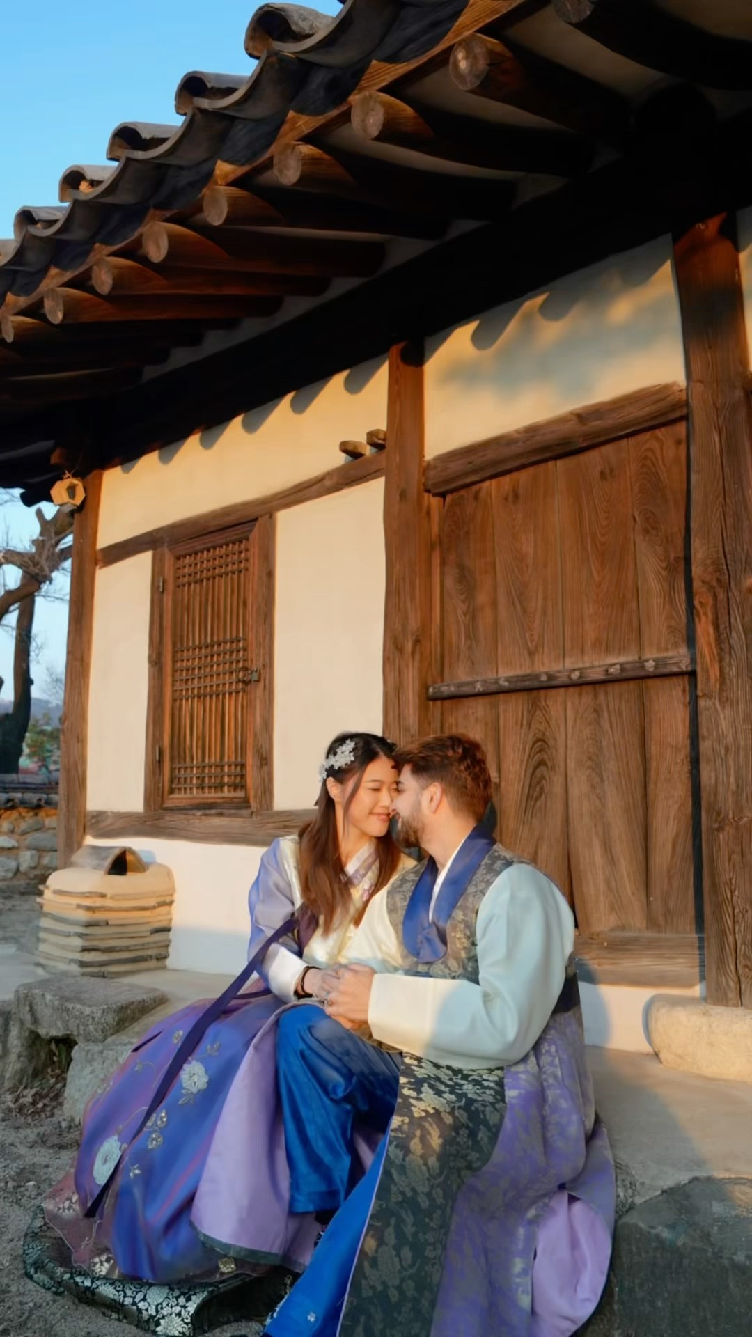 How do we look in Korean outfit?!? #shorts #couple #relationship