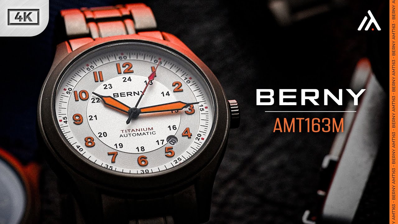 BERNY FIELD AMT163M | Titanio | 100 metros | Zafiro | Superluminova | Miyota 8215 | 83 €