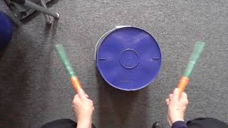 Addams Family-simple bucket drum along