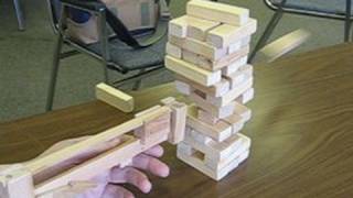 10 Row Dowel Tower CD Rack (Honey Oak) Jenga pistol