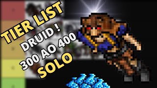 TIBIA - TIER LIST DRUID 300 AO 400 HUNT SOLO