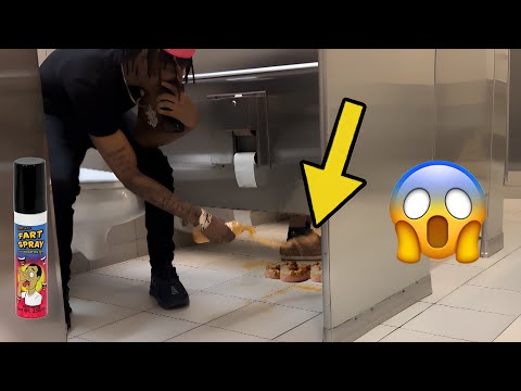 Fake Poop Prank In Public Bathrooms (Crazy Reactions!!!)