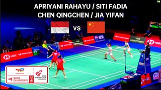 APRIYANI RAHAYU &amp; SITI FADIA vs CHEN QINGCHEN &amp; JIA YIFAN - INDONESIA vs CHINESE