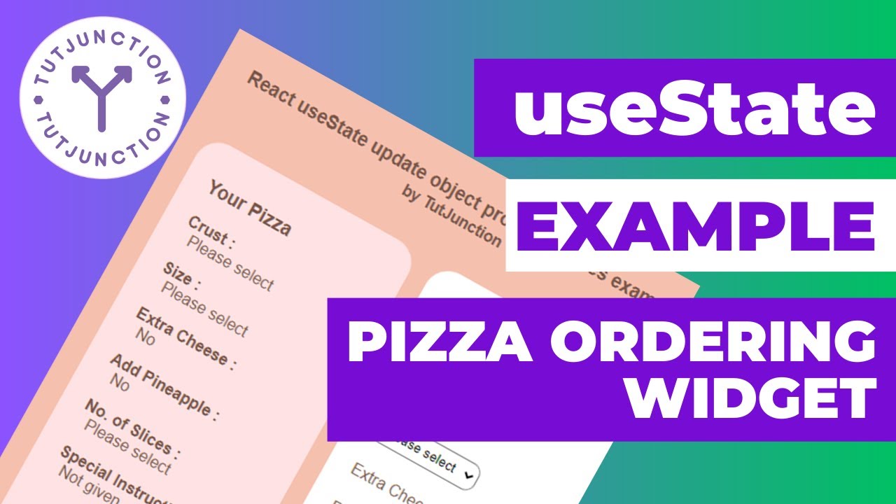 React useState Pizza Order Example - YouTube