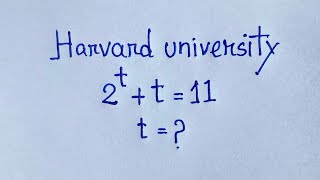 Maths Hack | Only 10% students solve this exponential math olympiad question | 2^t +t =11 |