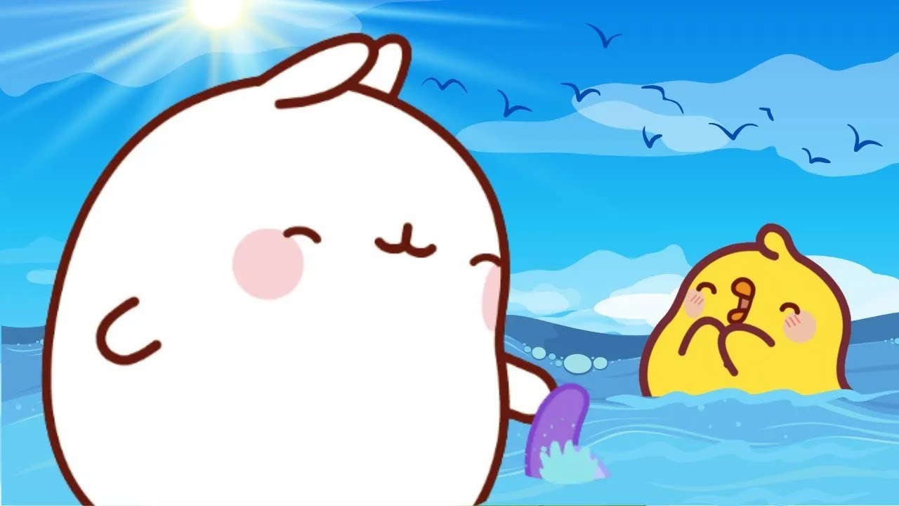 Molang and Piu Piu enjoy Sunny day at the beach 🌞 | Funny Cartoons | FULL EPISODES