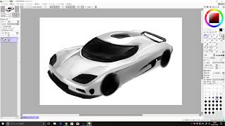 How to draw Koenigsegg CCX Speed Drawing Car Illustration【お絵描き】