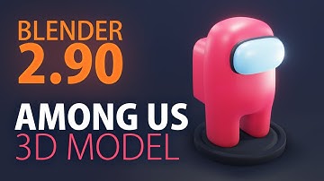 AMONG US CHARACTER - BLENDER 2.9 | 3d Character Design
