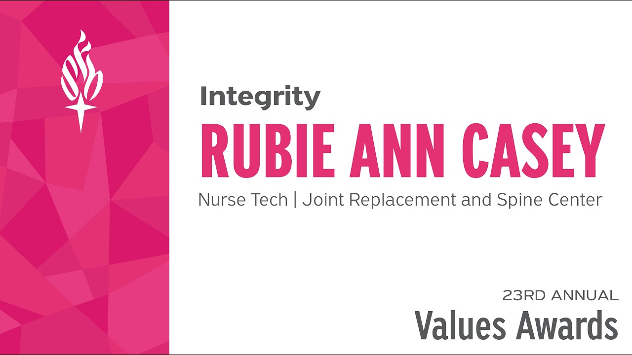 2024 Value Award winner for Integrity – Rubie Ann Casey