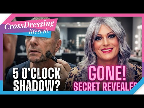 Male to female makeover videos demonstrating makeup techniques for beard shadow