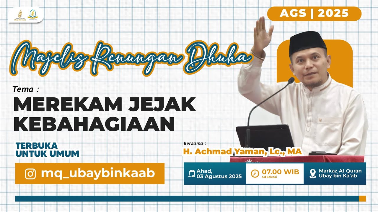 🔴 LIVE | MEREKAM JEJAK KEBAHAGIAAN - MAJREHA | Majelis Renungan Dhuha