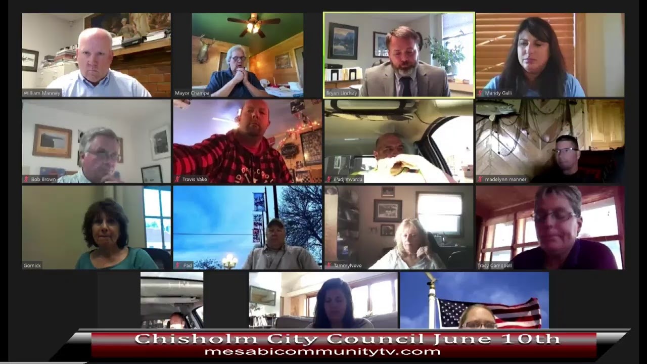 Chisholm City Council June 10, 2020 YouTube