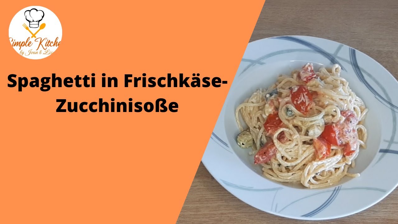Schnelles Abendessen, Spaghetti in Frischkäse-Zucchinisoße #4