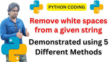 Python Coding - Remove white spaces from a given string | In Hindi
