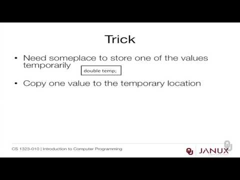 Introduction to Computer Programming - Changing Primitive Data - Swap and Rotate Data