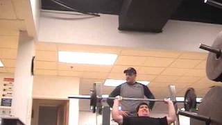 175 x 7 reps seated shoulder press