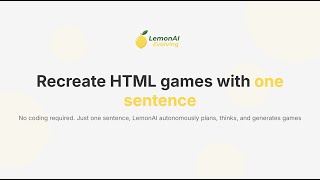 Lemon AI Cloned a Web Game from Scratch Using a Single Link screenshot 3