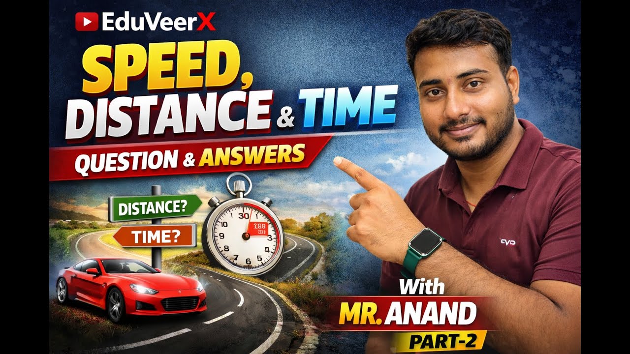 Speed Distance Time | Complete Concept + Questions | Part 2 | EduVeerX | Mr. Anand