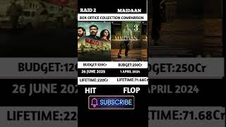 Raid2 Vs Maidaan Movies box office collection #shorts #maidaan #raid2 #southcinema #topmovies
