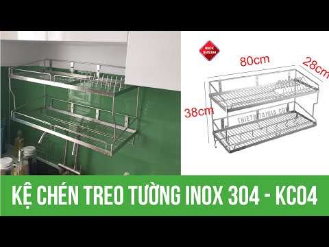 Video Kệ chén inox 2 tầng treo tường treo tủ bếp tại Thủ Đức... - youtube