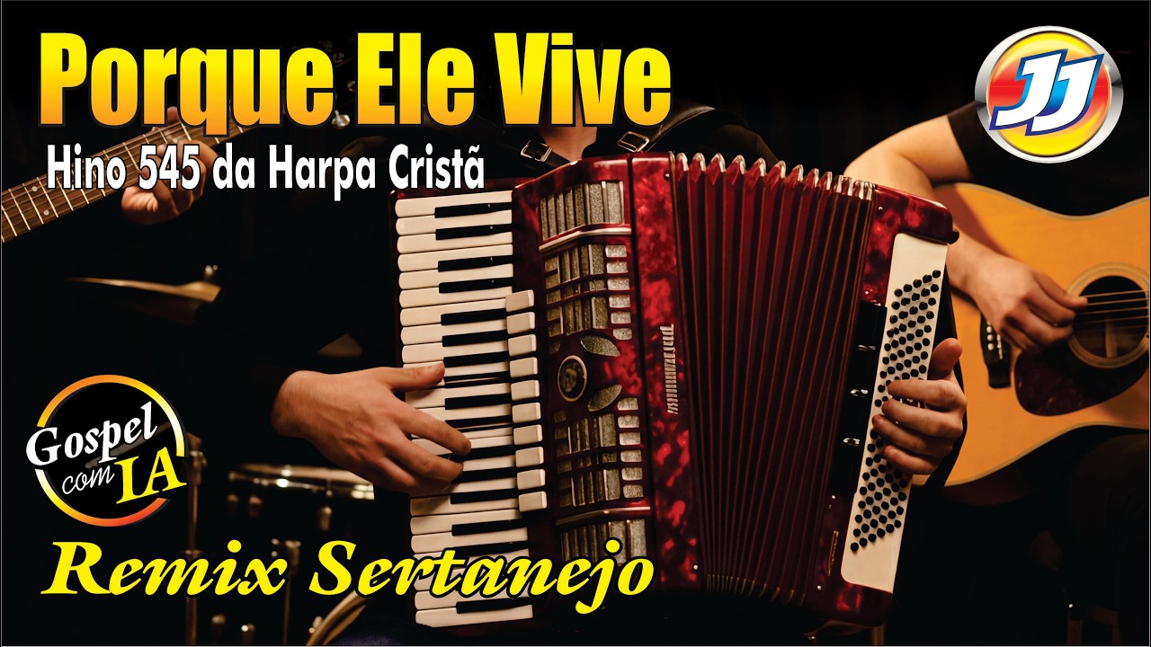 Porque Ele vive - 545 - Remix Sertanejo Raiz Harpa Cristã - Melodia Original LEGENDADO