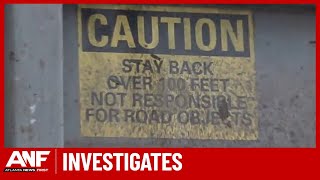 Dump trucks without rear license plates are legal in Georgia
