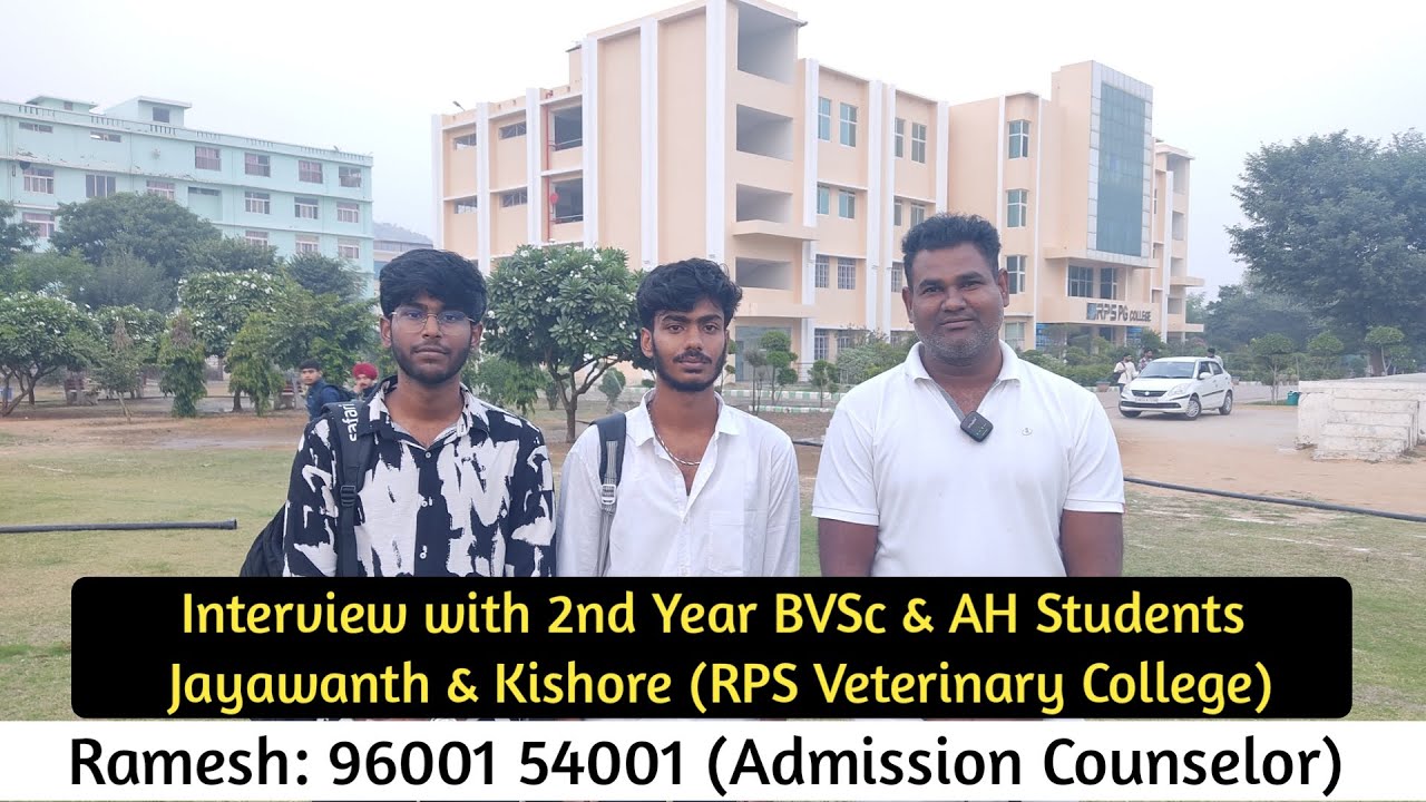 Interview with 2nd year Students Jayawanth & Kishore (RPS Veterinary College) VCI Approved College